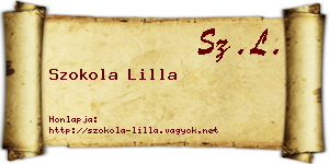 Szokola Lilla névjegykártya